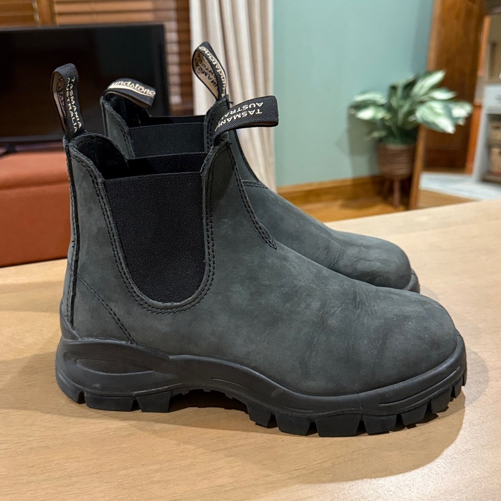 Blundstone charcoal gray/black Chelsea Boots - chunky